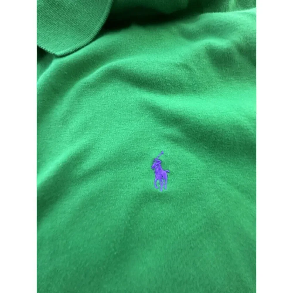 Polo Ralph Lauren Polo‎ Mens X-Large Green Short Sleeve Shirt Cotton Logo